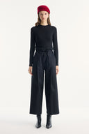 Wide Leg Cotton Trousers