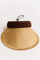 Tassel-Detail Straw Visor Hat