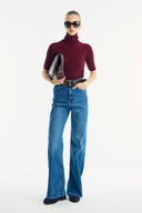High-Waisted Straight-Leg Jeans