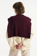 Sweater-Look Knitted Wrap Scarf