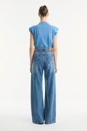 High-Waisted Straight-Leg Jeans