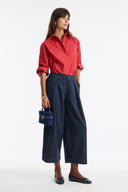 Pleated Wide-Leg Trousers