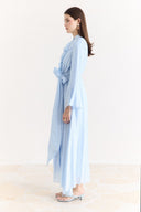 Front and Sleeve Ruffled Dress