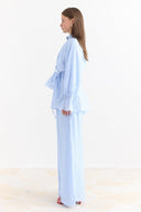 Trouser Set with Ruffle Sleeve Detail