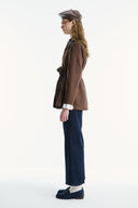 Liora Contrast Collar Suede Jacket