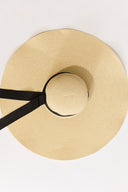 Ribbon Detailed Extra Wide Straw Hat