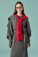 Belted Basic Knit Dress