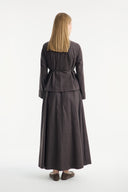 Denim Skirt Set with Front Tabs