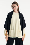 Front-Tie Knit Shawl Scarf