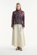Gold Button Jacquard Jacket