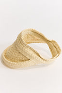 Foldable Detail Straw Visor Hat