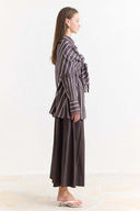 Lace-Detail Striped Shirt