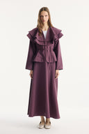 Jacket and Ruffle Detail Skirt Set