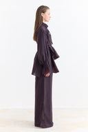 Ruffle-Sleeve Trouser Set