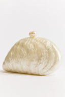 Midye Desenli Sedef Clutch Çanta