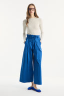 Wide Leg Cotton Trousers