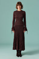 Glittery Knit Skirt Set