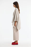 Collared Knit Poncho