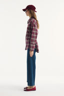 Plaid Shirt with Waisted Detail