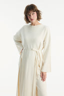Basic Knit Co-ord Set with Slit Detail Trousers