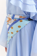 Belt-Detailed Patterned Scarf