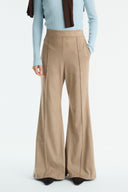 Flared Suede Pants
