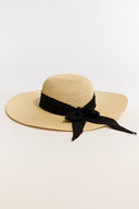 Straw Hat with Ribbon