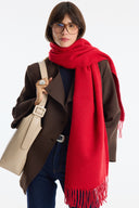 Soft Textured Tasseled Shoulder Shawl Scarf
