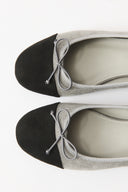 Genuine Suede Ballet Flats with Bow Detail