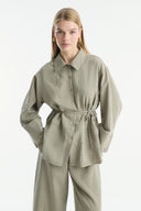Cuffed Striped Trouser Set