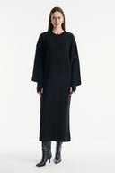 Belted Basic Knit Dress
