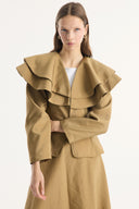 Jacket and Ruffle-Detail Skirt Set