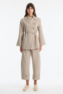 Asymmetric Button Blazer Jacket