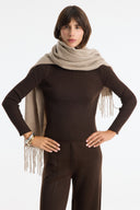 Soft-Textured Tasseled Shawl Scarf