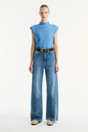 High-Waisted Straight-Leg Jeans