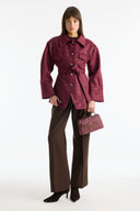 Jacket with Pockets and Waist Belt