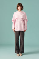 Scarf-Collar Knitted Sweater