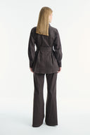 Gold Button Detailed Denim Set