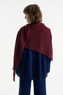 Front-Tie Knit Shawl Scarf