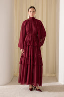Meli Tiered Chiffon Dress
