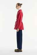 Button-Detail Belted Jacket