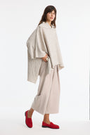 Collared Knit Poncho