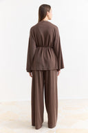 Piped Sash Basic Trouser Set