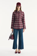 Plaid Shirt with Waisted Detail