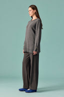 Gold Accessory Detailed Knit Sweater