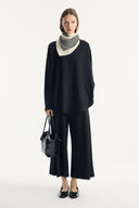 Stand-Up Collar Belted Set with Comfortable Trousers