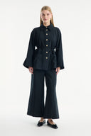 Shawl Collar Detailed Pant Suit