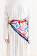 Belt-Detailed Patterned Scarf