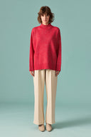 Glitter Detail Turtleneck Knit Sweater