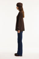 Gold Accessory Detailed Knit Sweater
